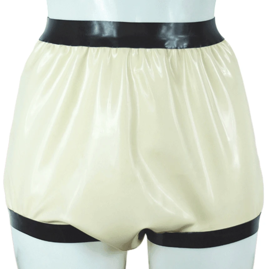 Boyshort Underwear - กางเกงในยางลาเท็กซ์แบบโปร่งใสและสีดำ สไตล์เซ็กซี่ สำหรับคอสเพลย์