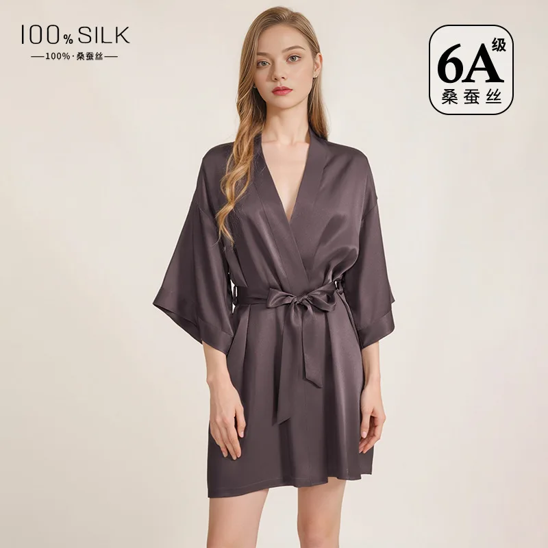ชุดคลุมอาบน้ำผ้าไหมแท้สำหรับผู - Robe Silk Women บทวิจารณ์และราคา