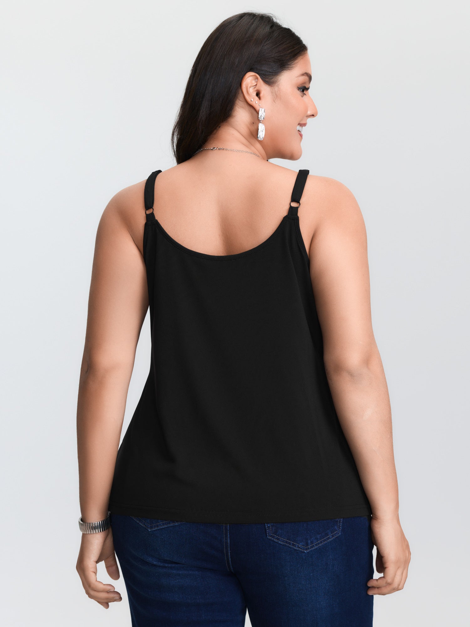 เสื้อกล้ามถักสีดำสำหรับสาวพลัส - Cami Top Lace บทวิจารณ์และราคา